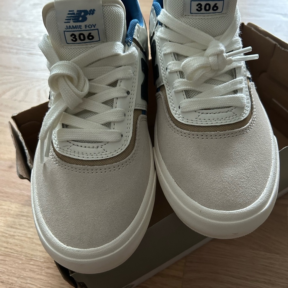 New Balance 306 Sneakers in White and Tan